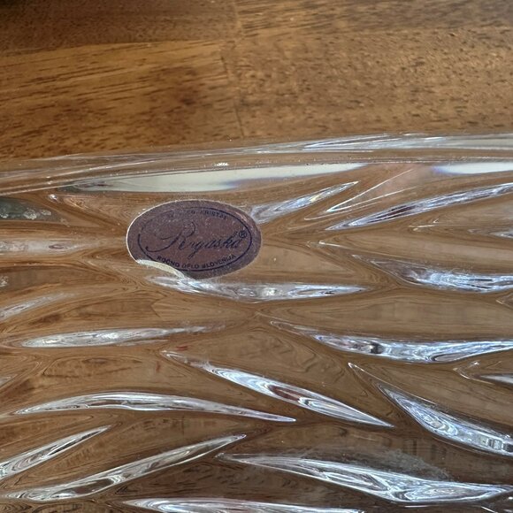 Vintage Rogaska Crystal Art Glass Bowl Hand Cut Slovenia Modern‎ Wavy Design - Picture 5 of 6